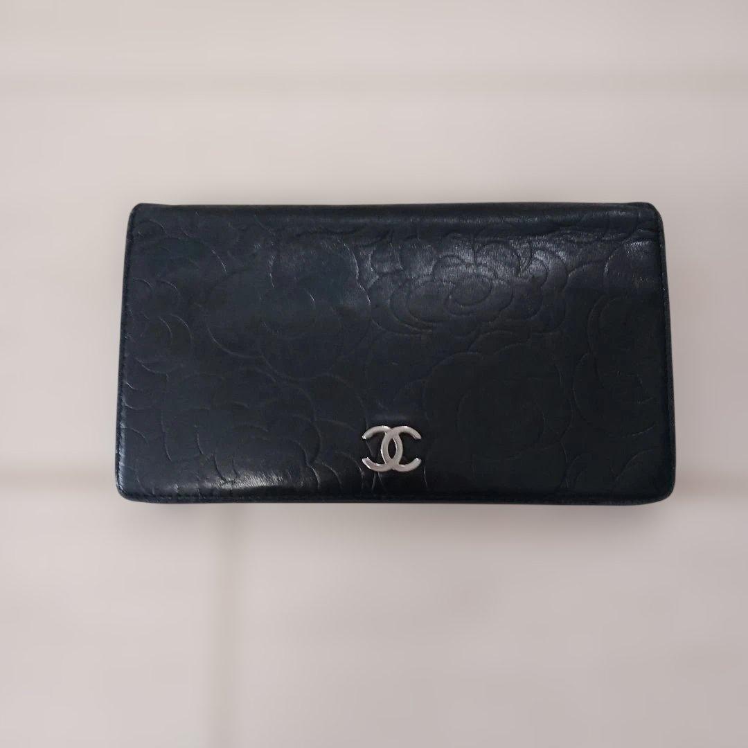CHANEL　マトラッセ　カメリア 長財布