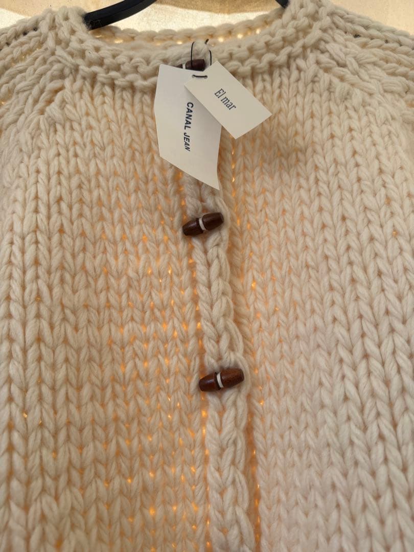 CANAL JAEN El mar　ウール混ローゲージカーディガン