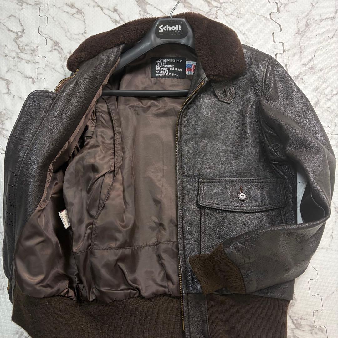 美品/入手困難✨schott G-1 フライトジャケット 38size 茶色