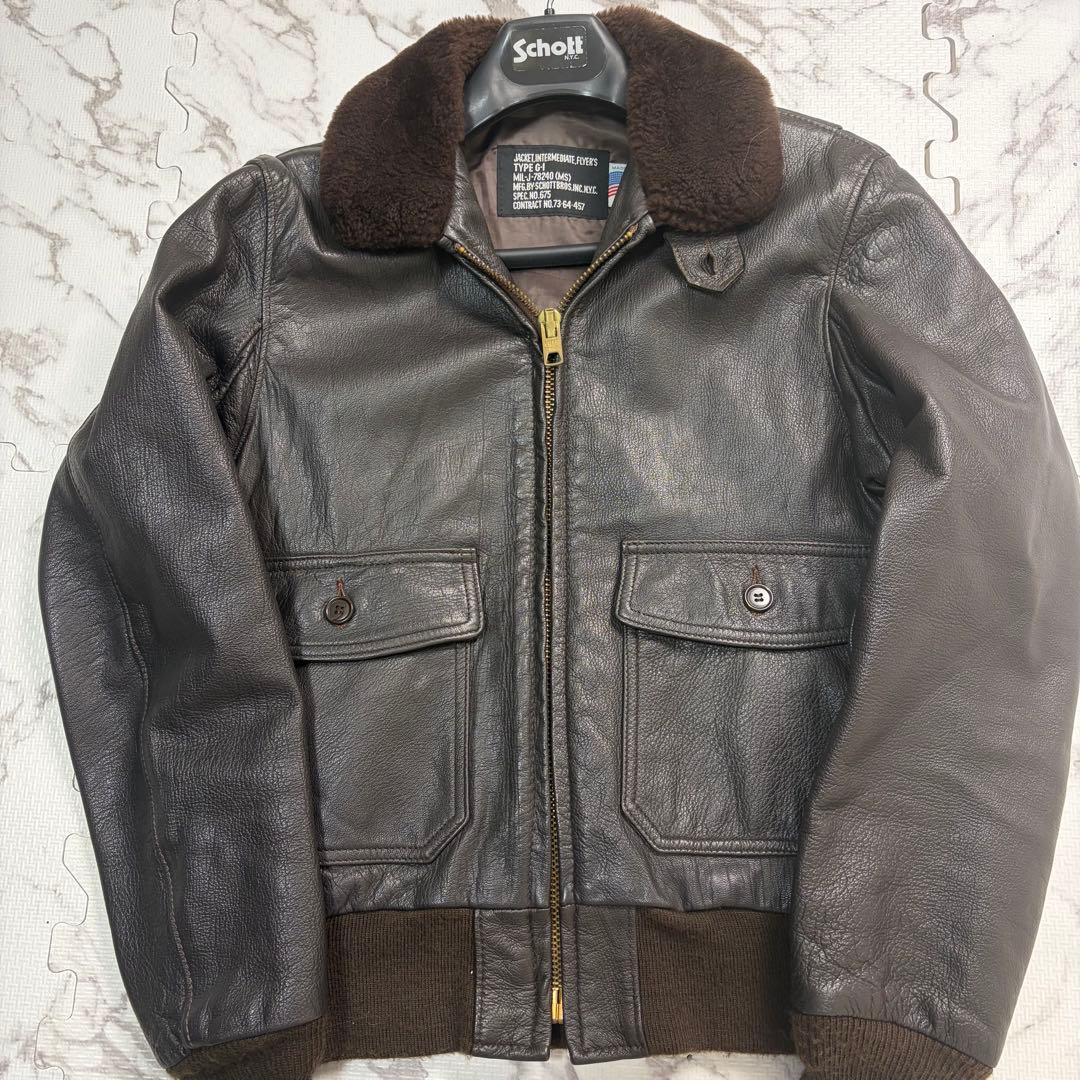 美品/入手困難✨schott G-1 フライトジャケット 38size 茶色