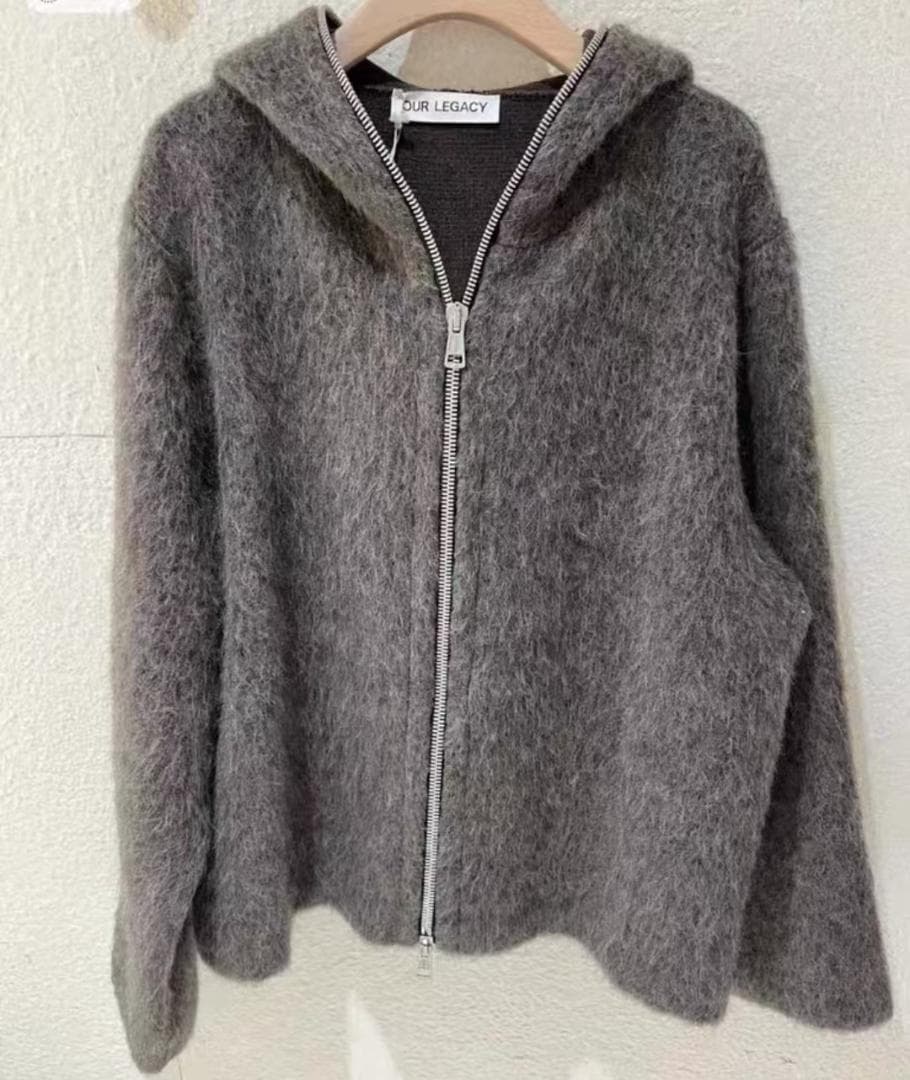 OUR LEGACY フード付きカーディガン グレー 48