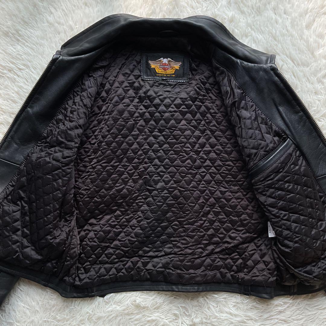 人気✨ハーレーダビッドソン　レザージャケット　シングルライダース　L ブラック