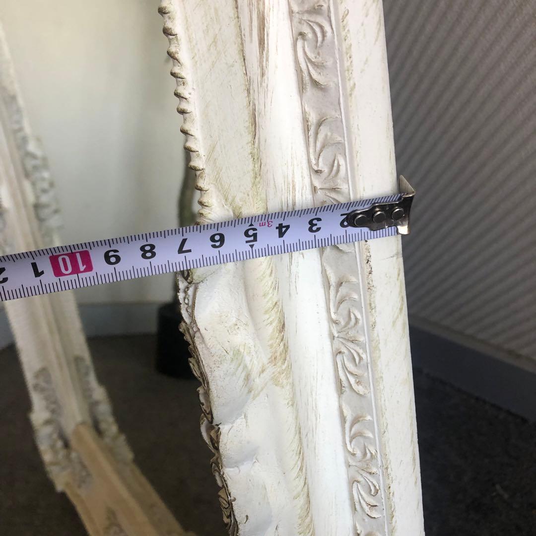 シャビーシック　壁掛けインテリア　ロココ調　壁掛けミラー　ヨーロピアン風　姫系