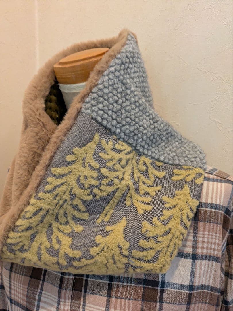 ミナペルホネン スヌード メッツァ イエロー ハンドメイド