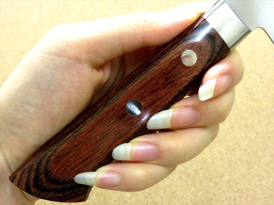 関の刃物 三徳包丁 170mm 濃州正宗作 三層鋼 割込 ステンレス鋼 両刃包丁