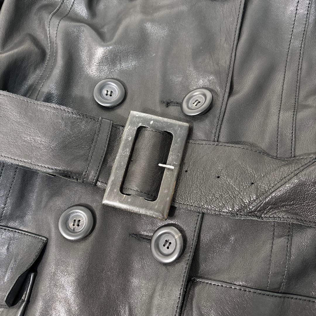 カールドノヒュー リトルニューヨーク レザートレンチコート 羊革 ベルト XS