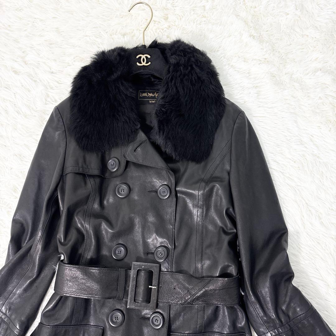 カールドノヒュー リトルニューヨーク レザートレンチコート 羊革 ベルト XS