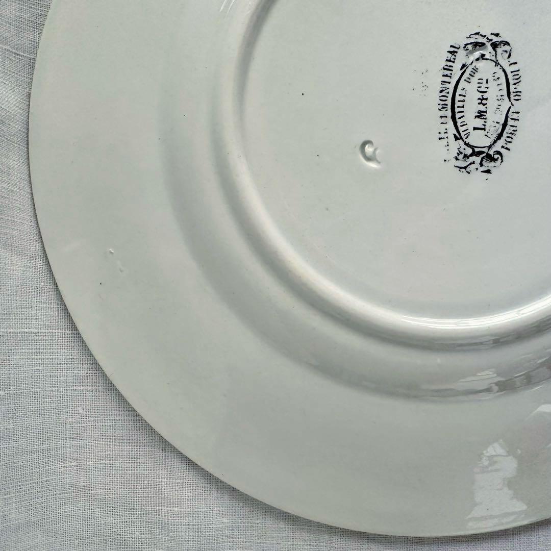 クレイユエモントロー レリーフ デザートプレート