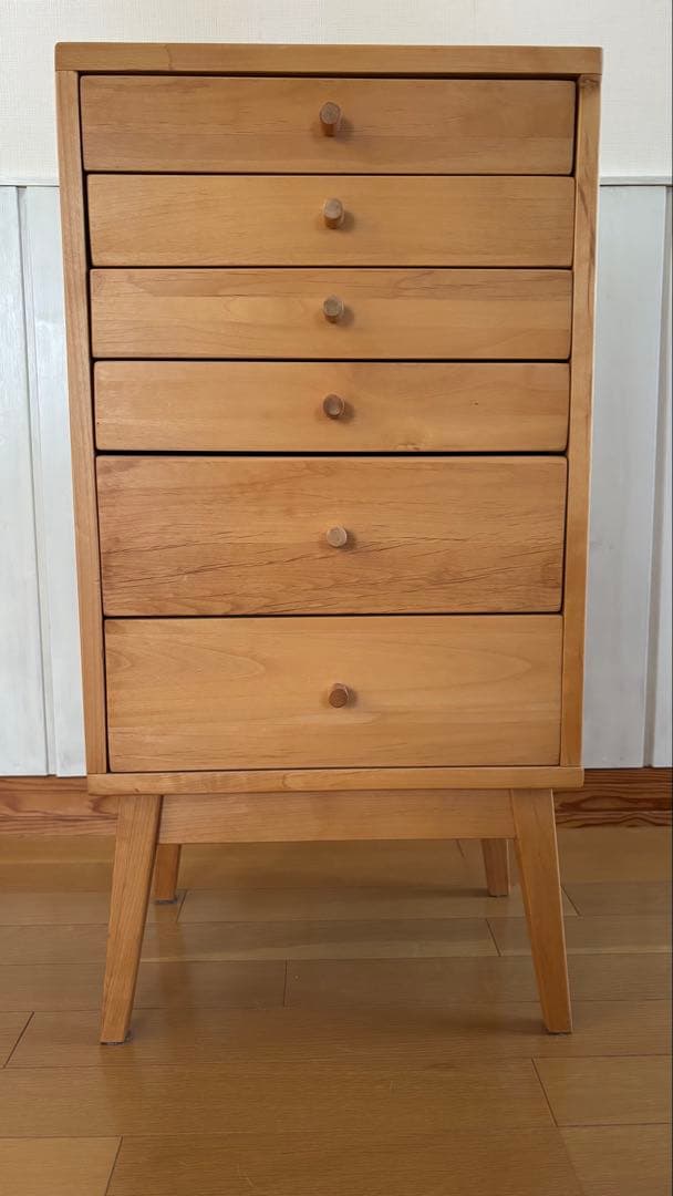 ベルメゾン　天然木アルダー材を使ったチェスト