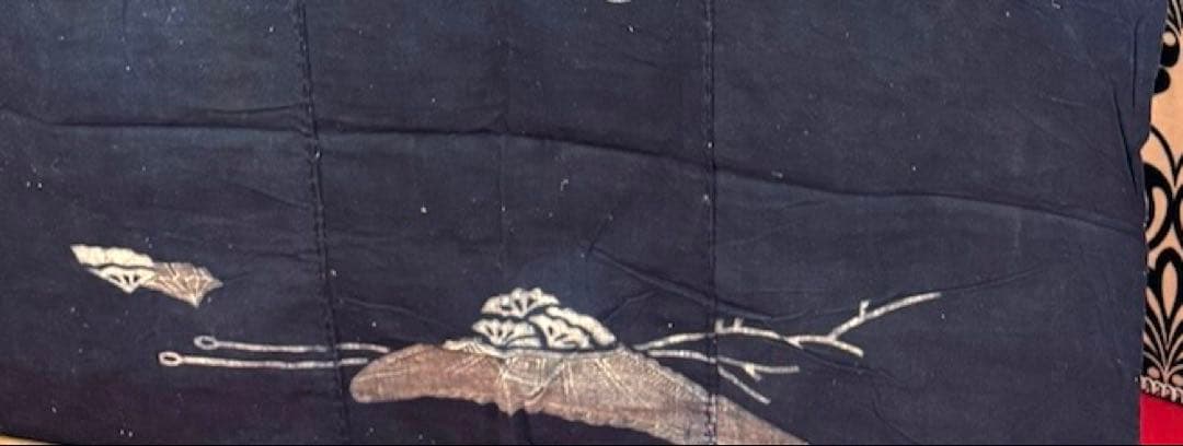 蝶々　筒書き　襤褸　古布　ハサミ