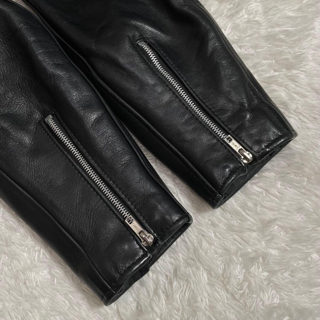 日本別注 ショット ライダースジャケット レザージャケット 襟付き 642