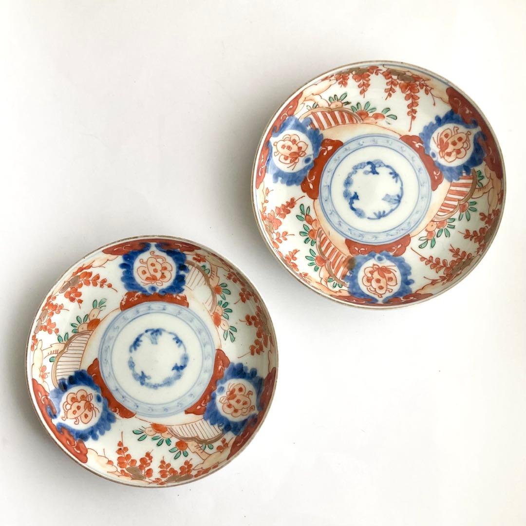 赤絵蝶赤絵皿　器　庫山窯、九谷焼や犬山焼、柿右衛門、大聖寺伊万里や古伊万里好き