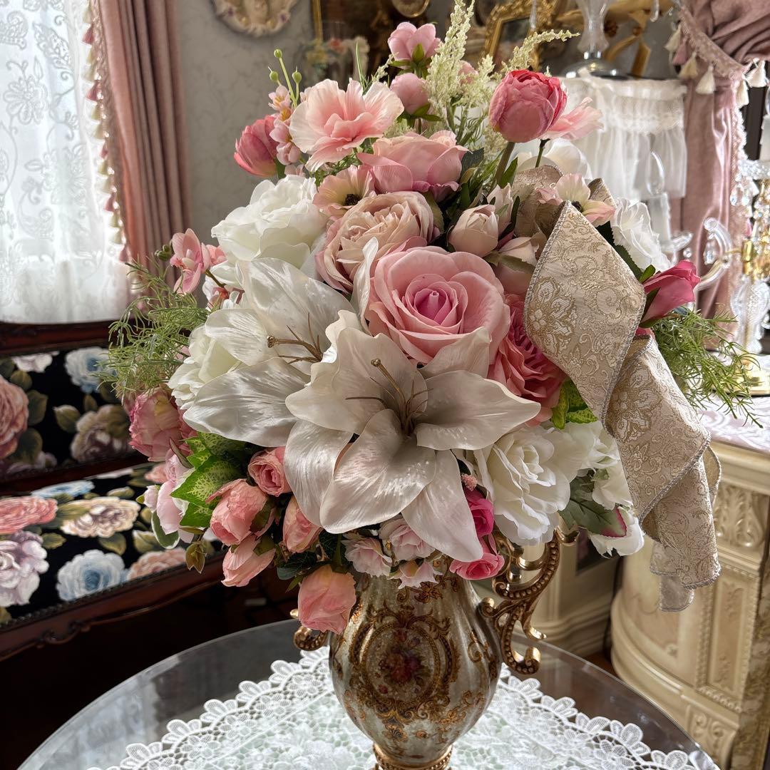 ロココ調 造花アレンジメント 特大サイズ ダブルフェイス