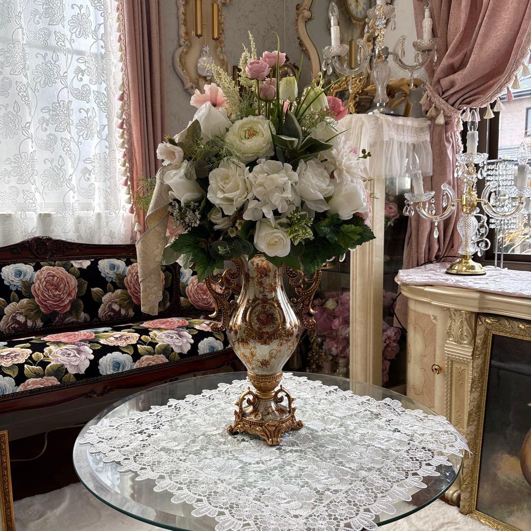 ロココ調 造花アレンジメント 特大サイズ ダブルフェイス