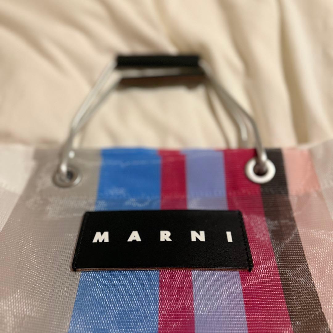 MARNIリリーホワイトMARNI MARKET STRIPE MINI BAG