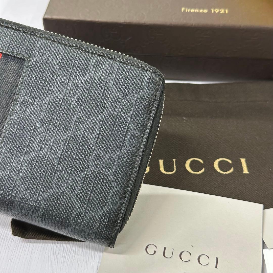 新品同様‼️ グッチ　GUCCI 財布　長財布　GGスプリーム　箱付き