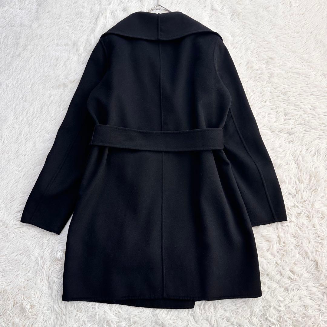 ADOLFO DOMINGUEZ ガウンコート ダブルフェイス ベルト 女優襟