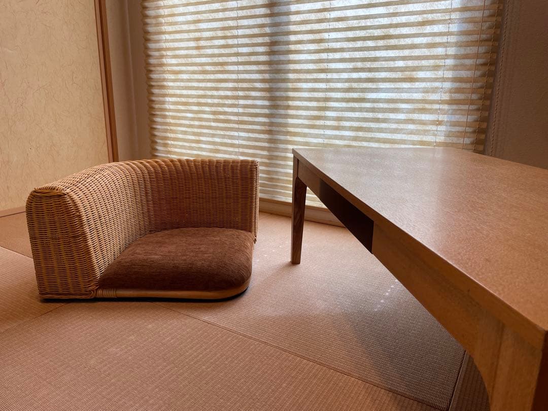 【美品】アジアン家具 ラタン 座椅子