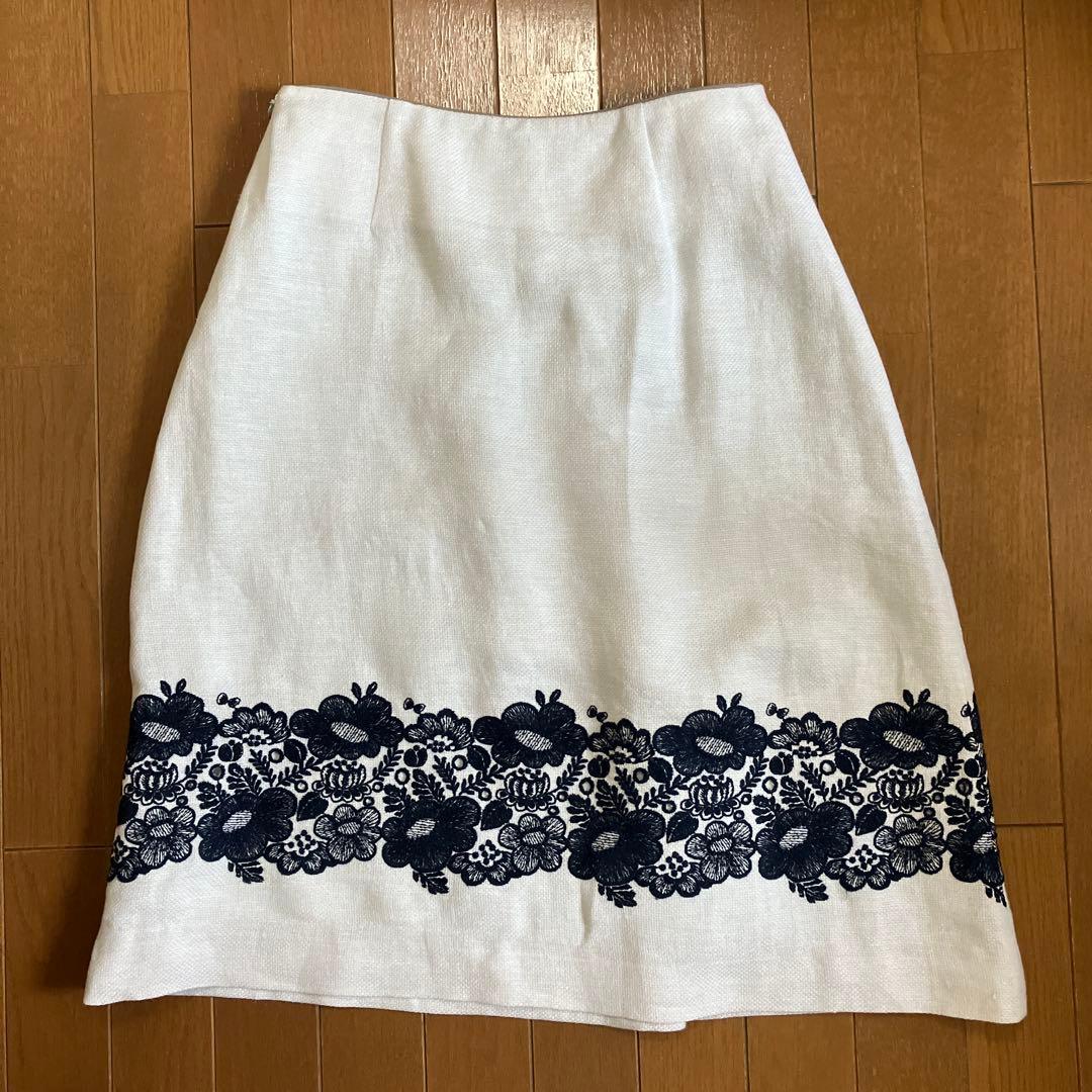 ミナペルホネン smile flower リネン コットン スカート