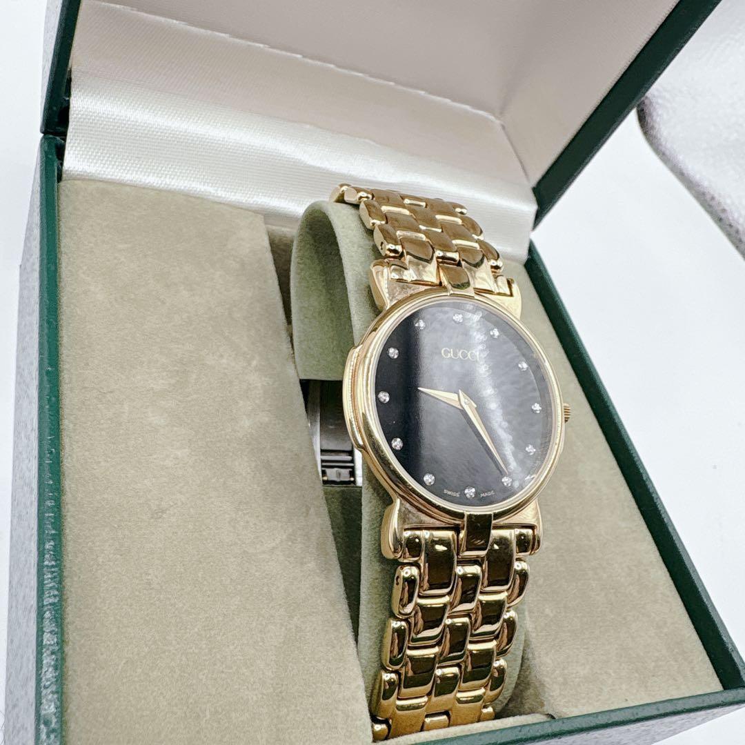 【極美品完備品】GUCCI グッチ 3400M 12Pダイヤ 付属品あり 稼働品