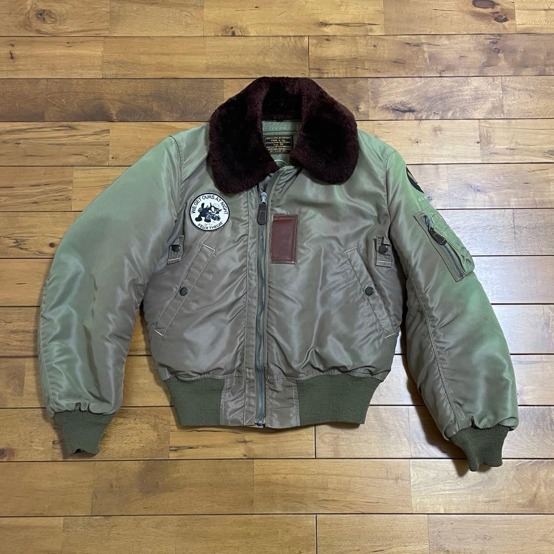 リ*ル様 バズリクソンズ　フライトジャケット　B-15B 襟ボア　36