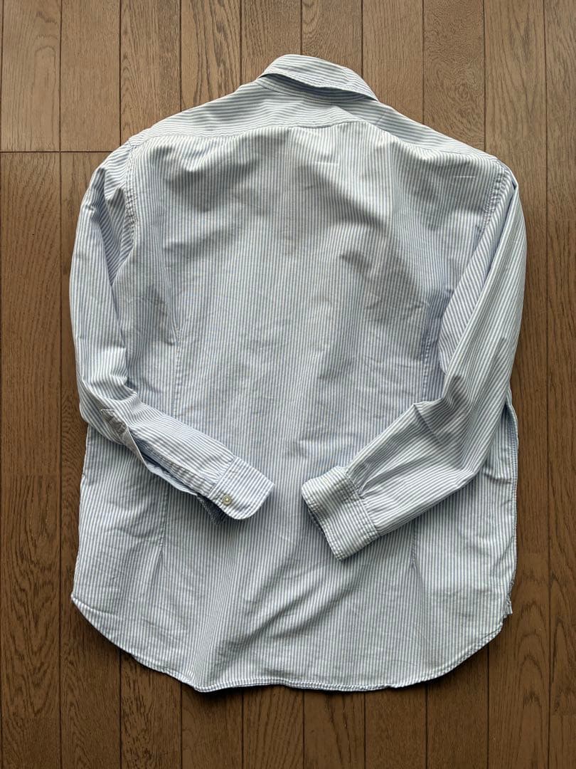 米国製　ブルックスブラザーズ ボタンダウンシャツ　キャンディストライプ　青