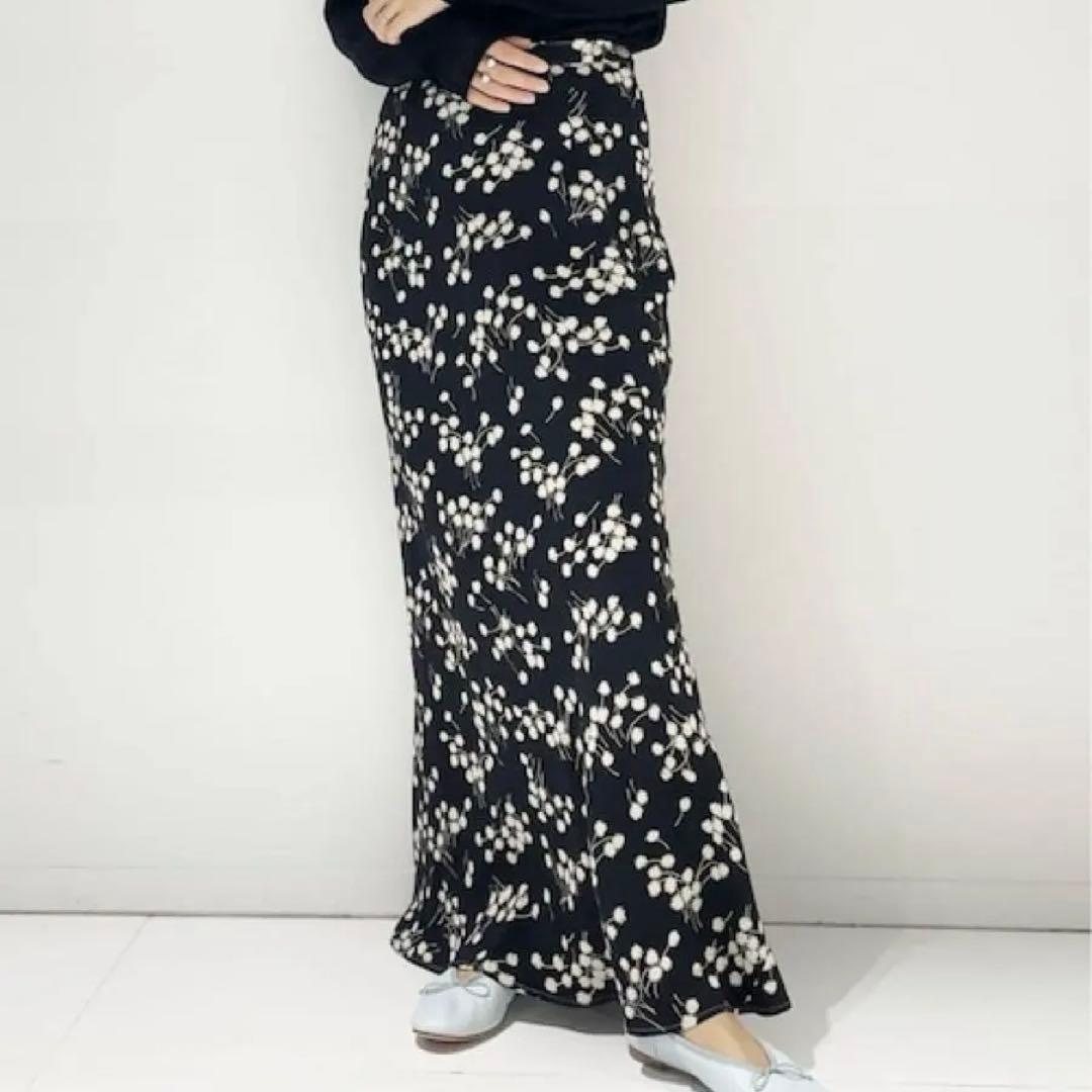 大人気✨EDIT.FOR LULU フラワーマキシスカート 黒 定価2.4万円