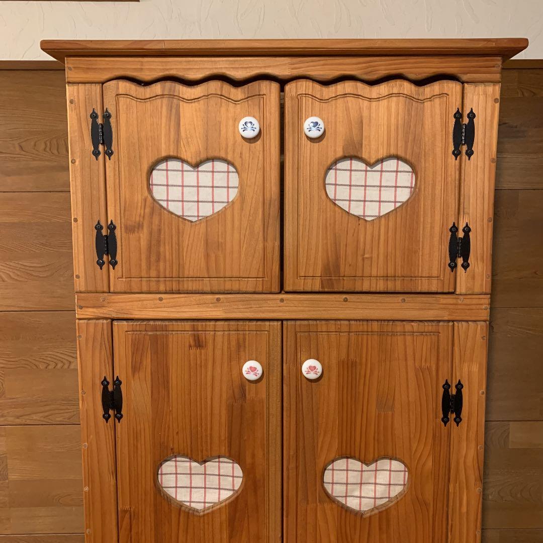 アメリカンカントリー　家具　パソコンラック　棚　収納　ハート