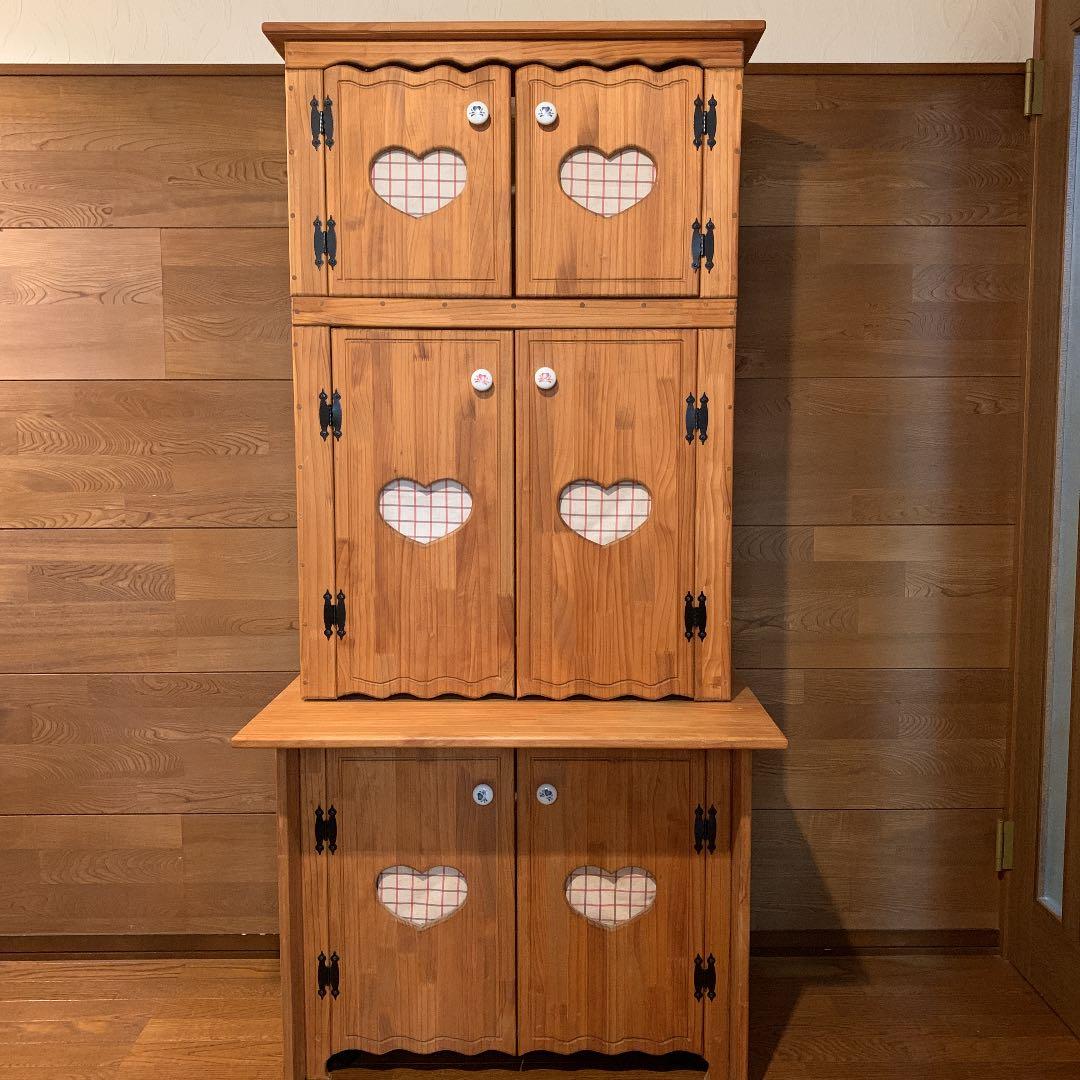 アメリカンカントリー　家具　パソコンラック　棚　収納　ハート