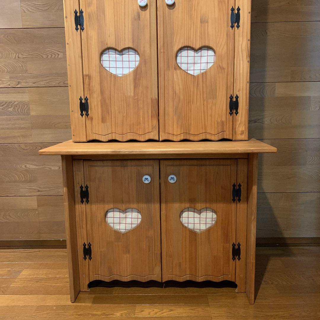 アメリカンカントリー　家具　パソコンラック　棚　収納　ハート