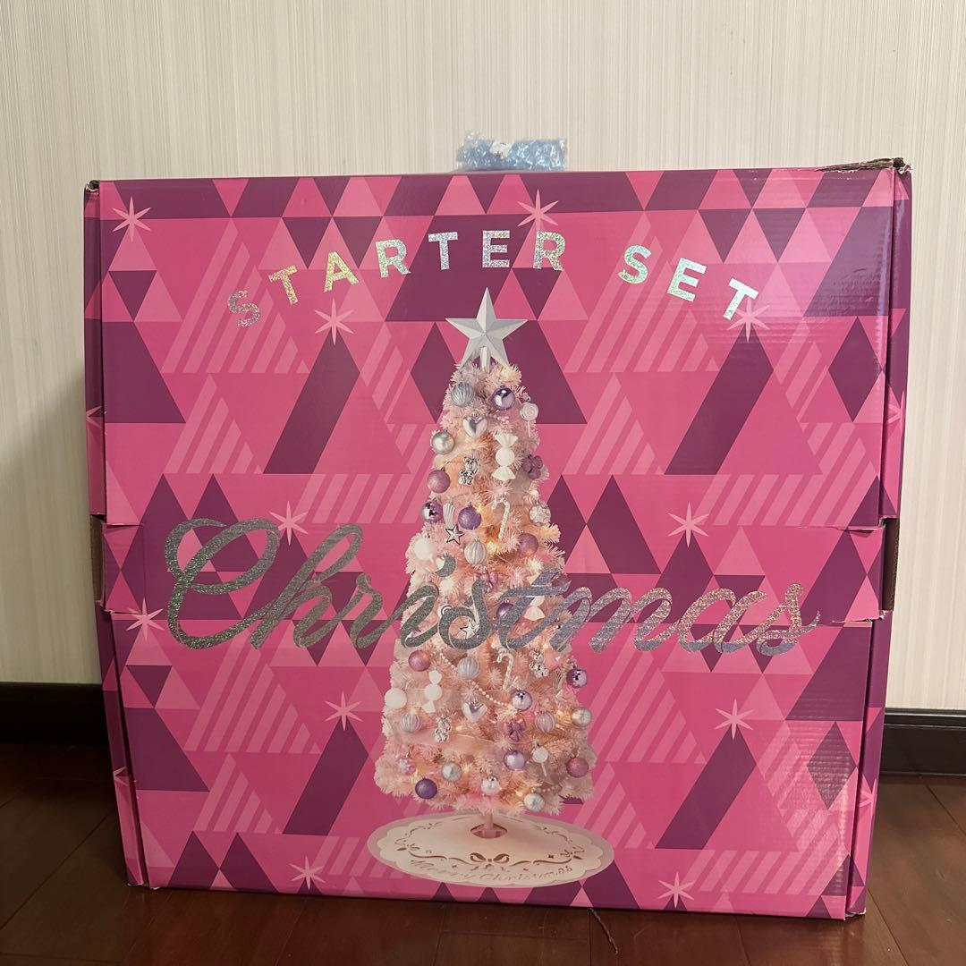 Francfranc ピンククリスマスツリーセット 150cm オーナメント付き