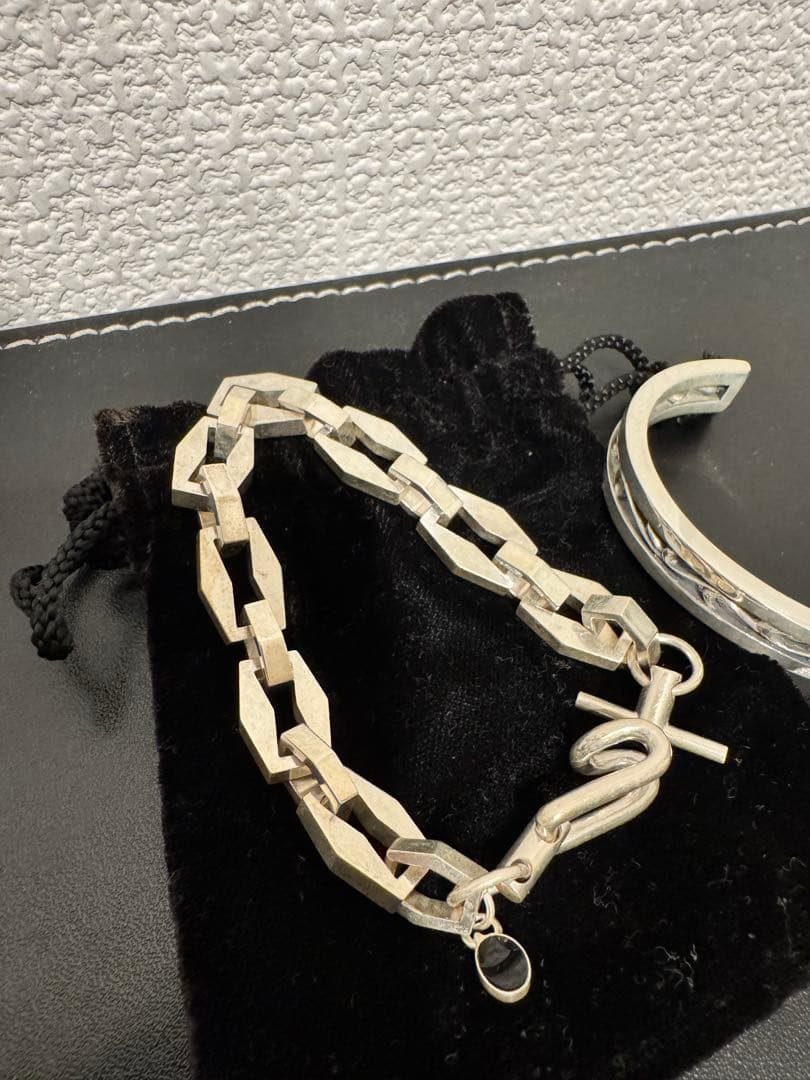 丸井購入 シルバー925 チェーンブレスレットとバングル セット販売