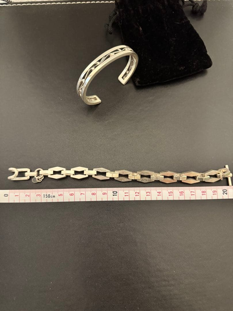 丸井購入 シルバー925 チェーンブレスレットとバングル セット販売