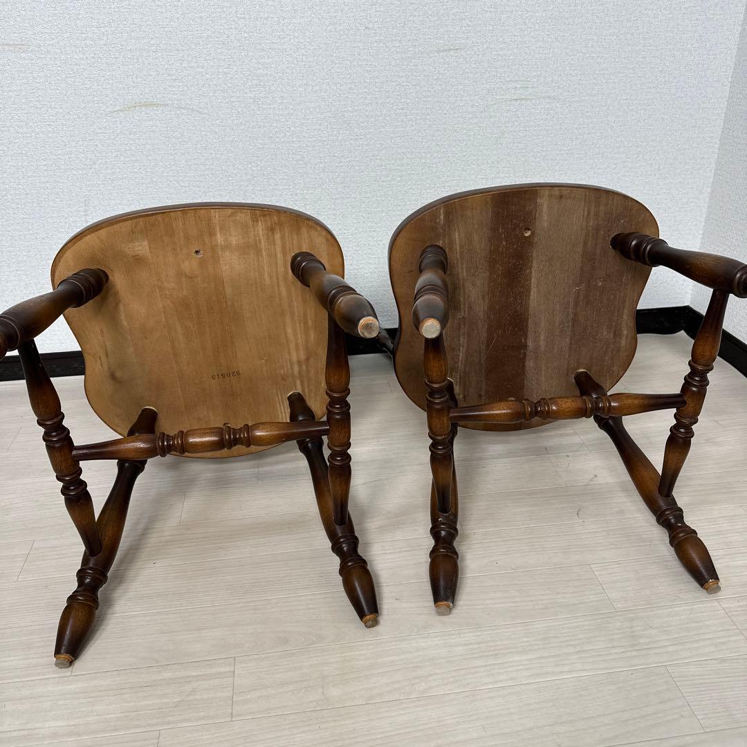 飛騨産業 キツツキマーク ダイニングチェア ウィンザーチェア 2脚セットi4※