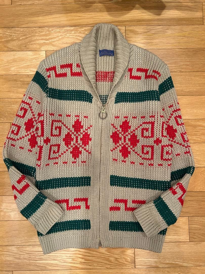 ライ70's PENDLETON cowichan cardigan