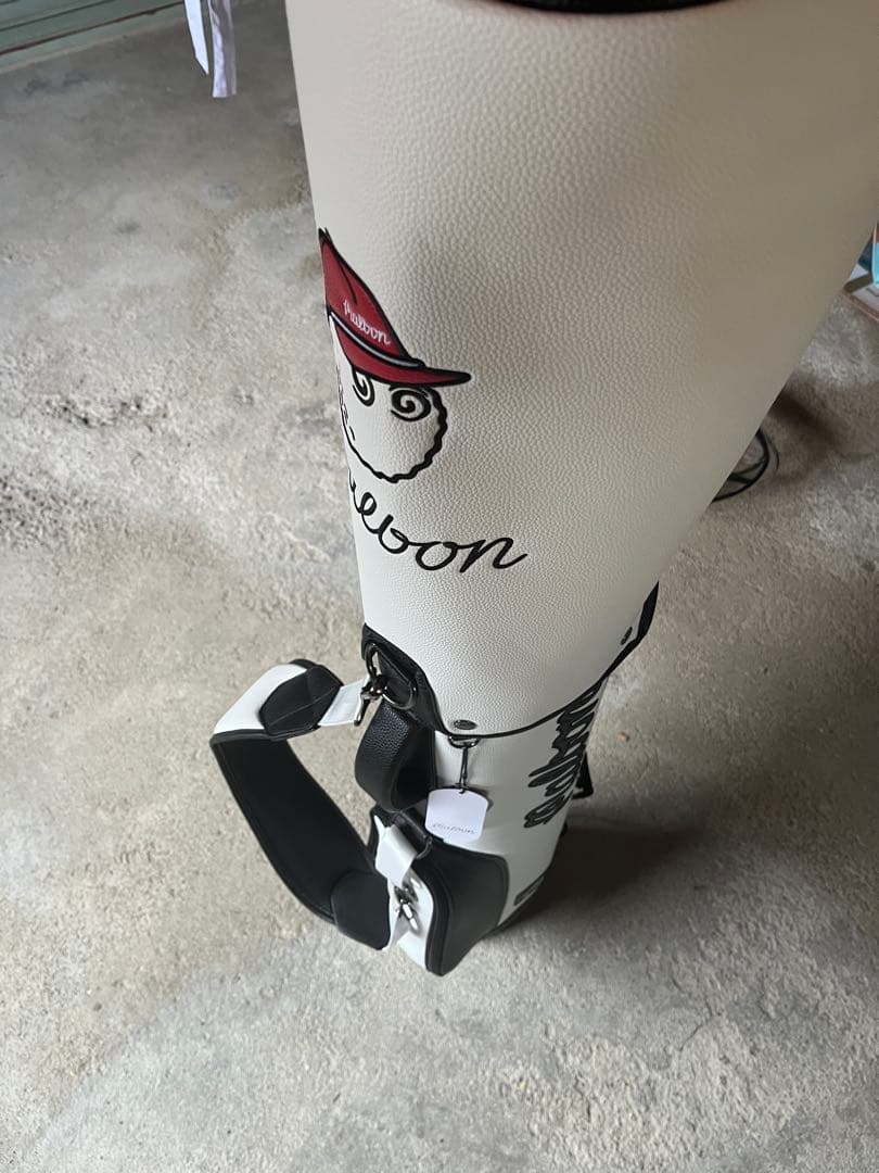 Malbon golf キャディバッグ ヘッドカバー付き ゴルフバッグ ホワイト