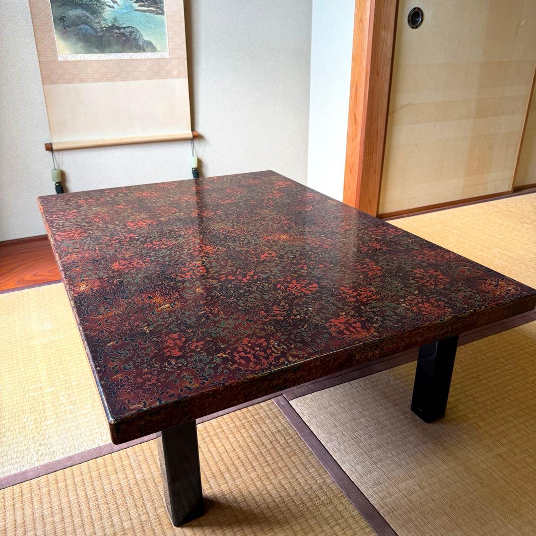 津軽塗　唐塗り　伝統工芸　座卓　ローテーブル 高級座卓　センターテーブル　唐塗