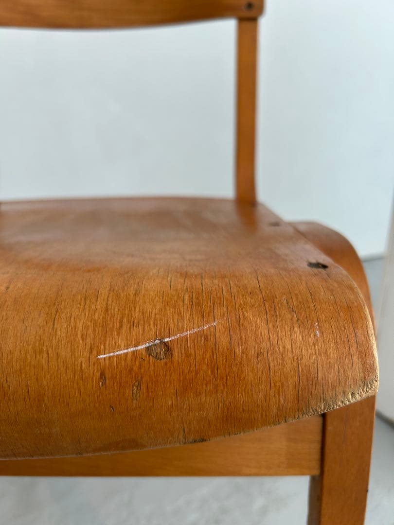 イギリス　学校の椅子　スクールチェア　木製　イングランド　チェア　ビンテージ