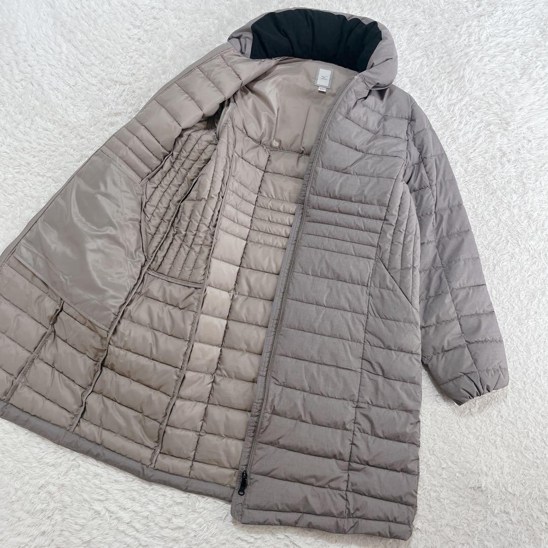 ほぼ未使用✨MIZUNO 洗えてあったか ブレスサーモロングコート グレー