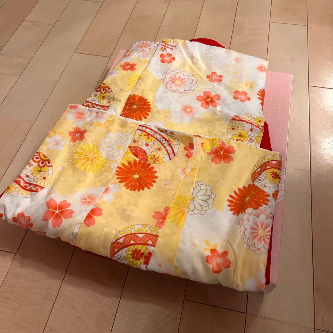新品　女の子 七五三 3歳 被布 着物セット イエロー