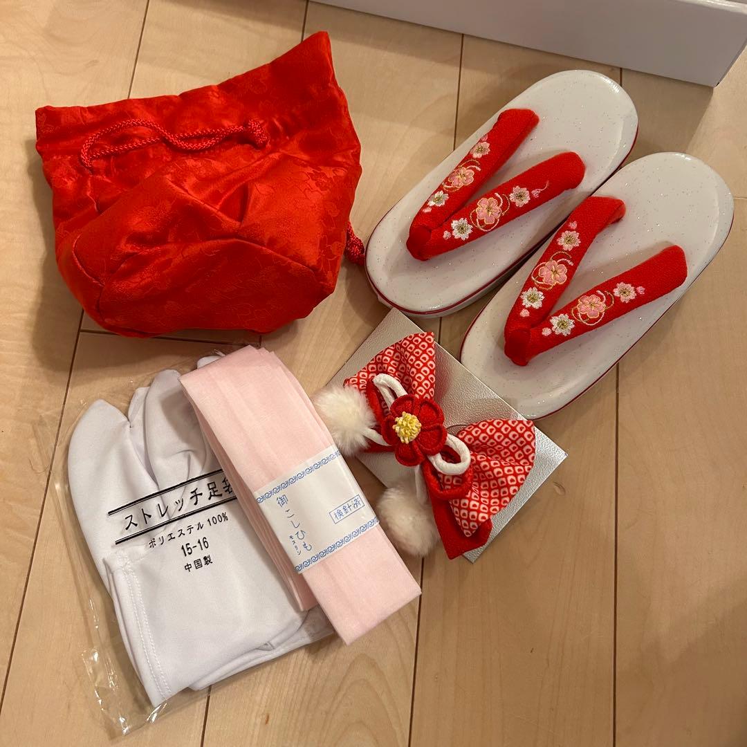 新品　女の子 七五三 3歳 被布 着物セット イエロー