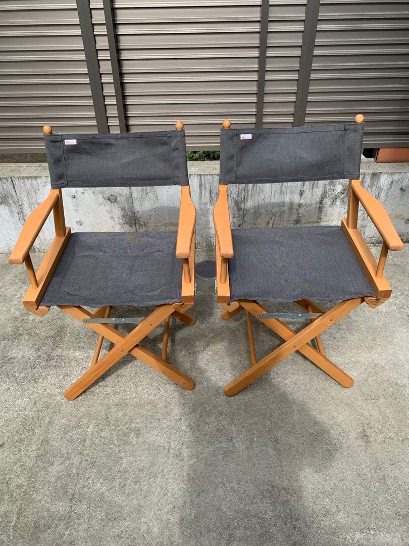 【良品•美品】sunbrella ディレクターズチェア 2脚セット