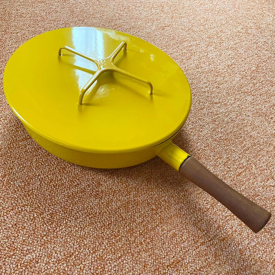 vintage DANSK◼︎イエロー◼︎木製ハンドル30cmフライパン◼︎美品