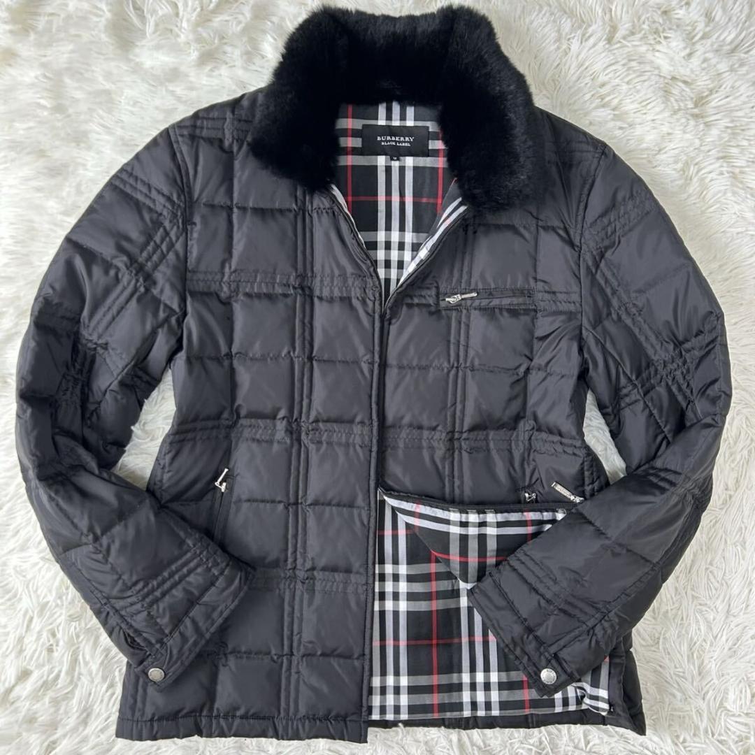 【極美品/M】バーバリーブラックレーベル ダウンジャケット キルティング 黒