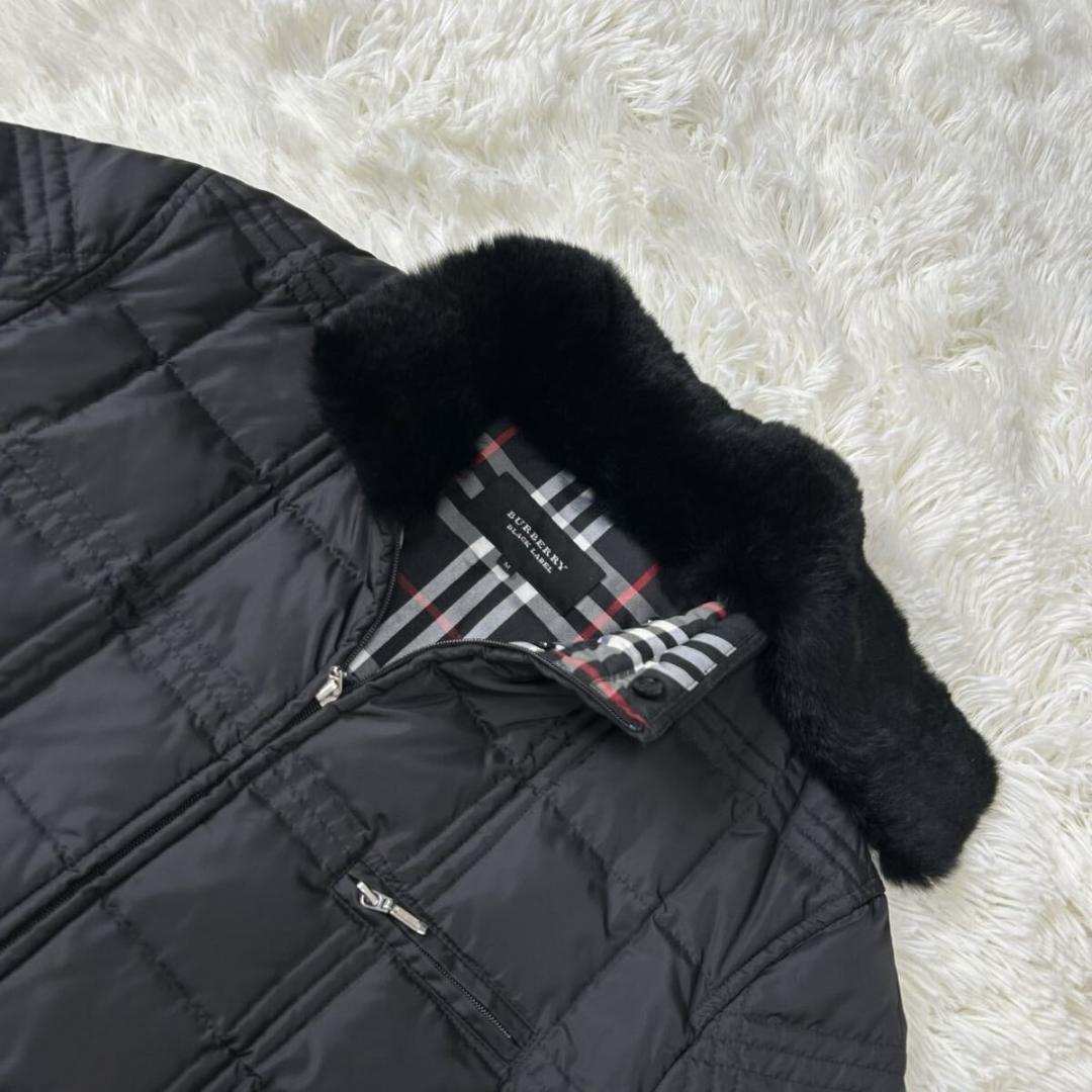 【極美品/M】バーバリーブラックレーベル ダウンジャケット キルティング 黒