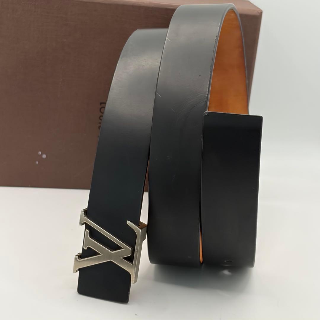 【M6901】ルイヴィトン☆サンチュール LVロゴバックル レザーベルト