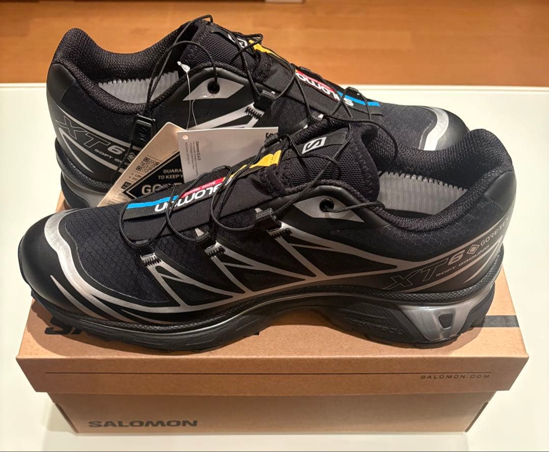 【新品】サロモンXT-6 GTX Black×Silver☆ノベルティ付き☆8H