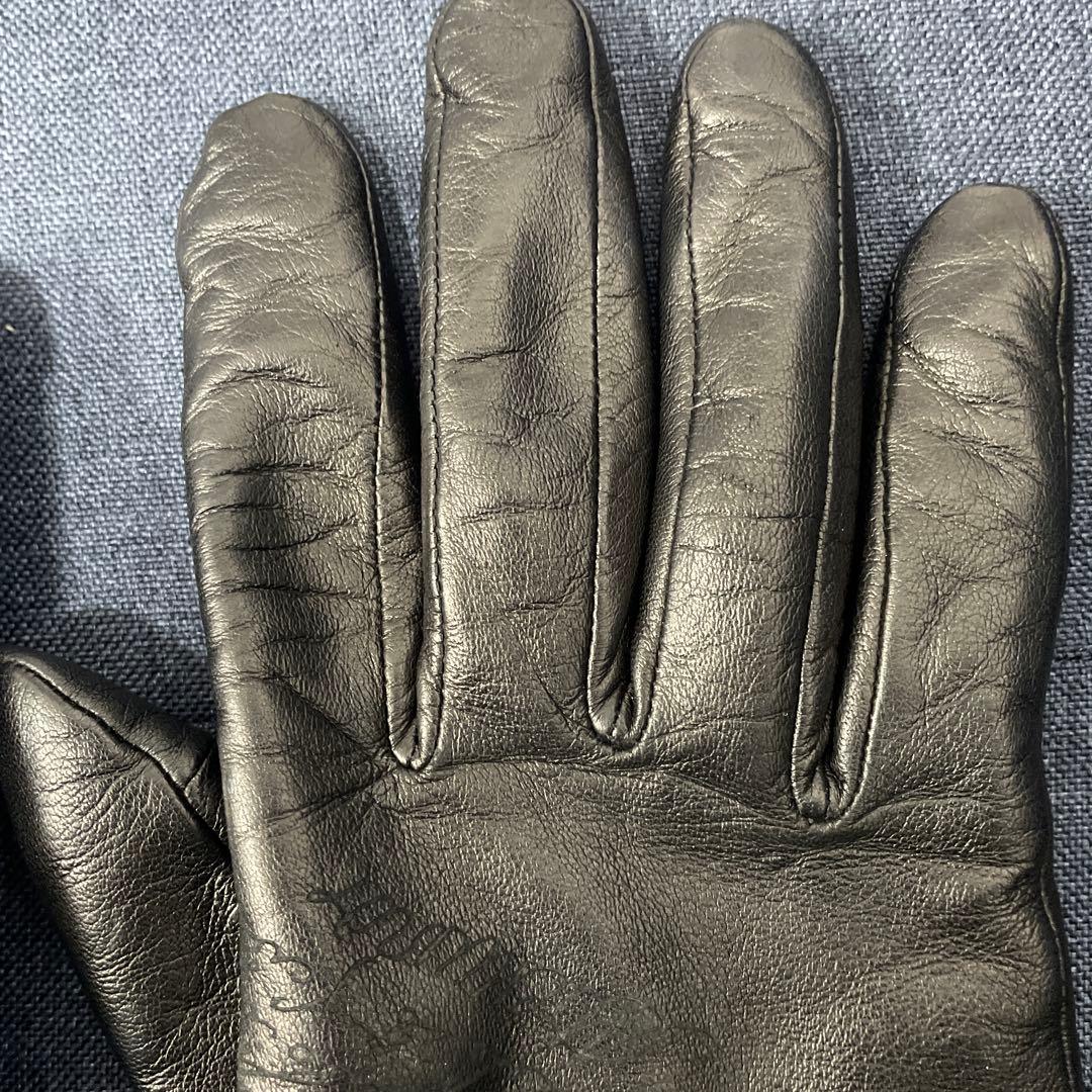 Berluti ベルルッティ　ダークグレー レザー手袋