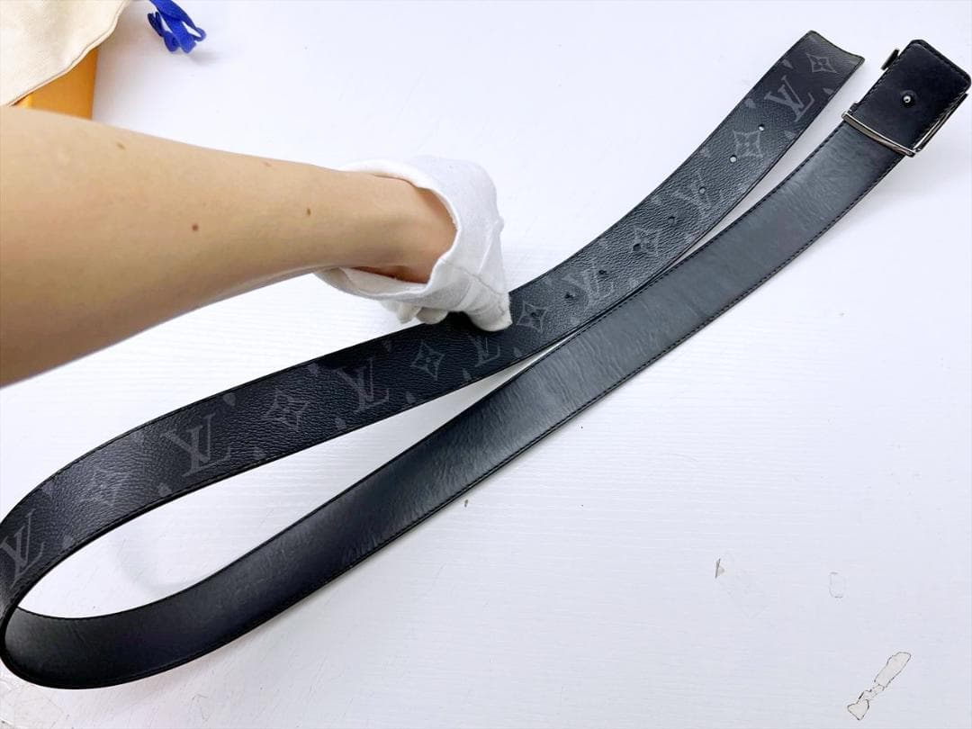 良好品 ルイヴィトン エクリプス ベルト LV イニシャル リバーシブル 105