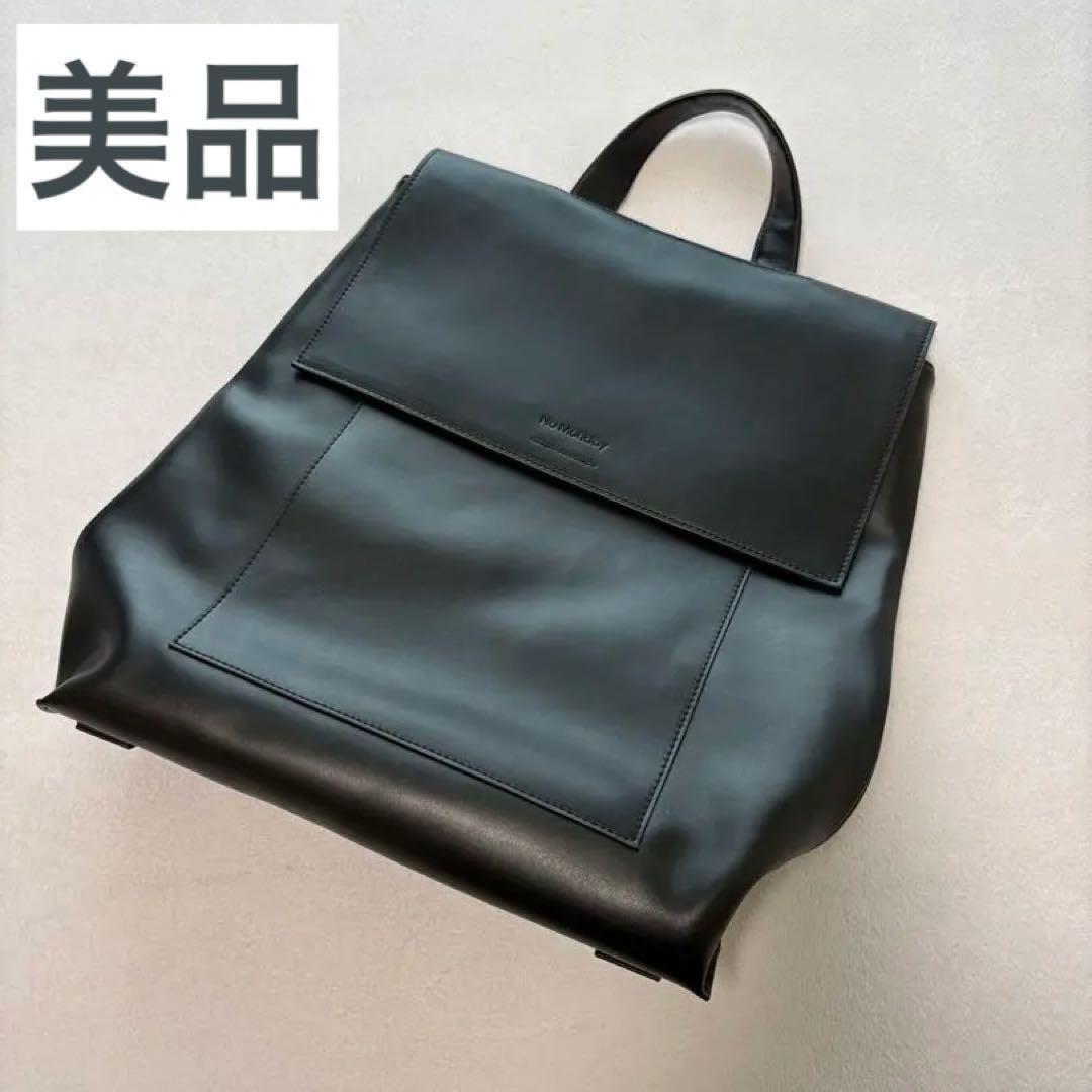 【美品】ノーマンデー 2WAY Flap Bag レザースクエアリュック